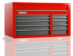 Proto® 550S 50" Top Chest - 10 Drawer, Gloss Red - Exact Industrial Supply