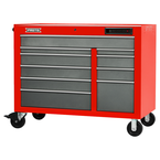 Proto® 550E 50" Front Facing Power Workstation w/ USB - 10 Drawer, Safety Red and Gray - Exact Industrial Supply