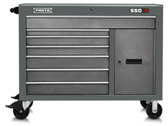 Proto® 550S 50" Workstation - 7 Drawer & 1 Shelf, Dual Gray - Exact Industrial Supply