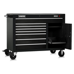 Proto® 550S 50" Workstation - 8 Drawer & 2 Shelves, Gloss Black - Exact Industrial Supply