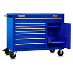 Proto® 550S 50" Workstation - 8 Drawer & 2 Shelves, Gloss Blue - Exact Industrial Supply
