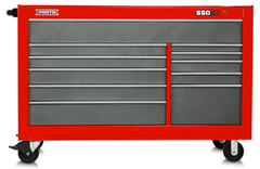 Proto® 550S 66" Workstation - 11 Drawer, Safety Red and Gray - Exact Industrial Supply