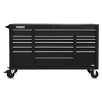 Proto® 550E 67" Power Workstation - 18 Drawer, Gloss Black - Exact Industrial Supply