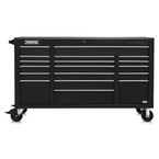 Proto® 550E 67" Front Facing Power Workstation w/ USB - 18 Drawer, Gloss Black - Exact Industrial Supply