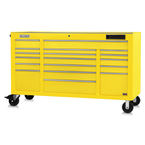 Proto® 550E 67" Front Facing Power Workstation w/ USB - 18 Drawer, Gloss Yellow - Exact Industrial Supply