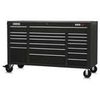 Proto® 550S 67" Workstation - 20 Drawer, Gloss Black - Exact Industrial Supply
