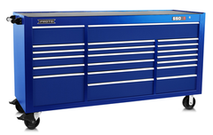 Proto® 550S 78" Workstation - 20 Drawer, Gloss Blue - Exact Industrial Supply