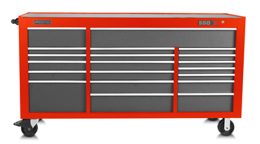 Proto® 550S 78" Workstation - 20 Drawer, Safety Red and Gray - Exact Industrial Supply