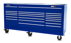 Proto® 550S 88" Workstation - 18 Drawer, Gloss Blue - Exact Industrial Supply