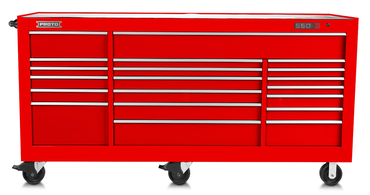 Proto® 550S 88" Workstation - 18 Drawer, Gloss Red - Exact Industrial Supply