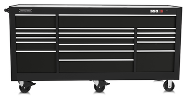 Proto® 550S 88" Workstation - 20 Drawer, Gloss Black - Exact Industrial Supply