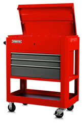 Proto® Heavy Duty Utility Cart- 3 Drawer Red - Exact Industrial Supply