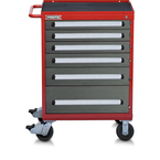 Proto® 560S 30" Roller Cabinet- 6 Drawer- Safety Red & Gray - Exact Industrial Supply