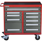 Proto® 560S 45" Workstation- 10 Drawer- Safety Red & Gray - Exact Industrial Supply