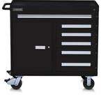 Proto® 560S 45" Workstation- 6 Drawer & 1 Shelf- Dual Black - Exact Industrial Supply