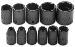 Proto® 1/4" Drive 11 Piece Impact Socket Set - 6 Point - Exact Industrial Supply