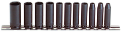 Proto® 1/4" Drive 11 Piece Deep Impact Socket Set - 6 Point - Exact Industrial Supply