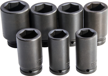 Proto® 3/4" Drive 7 Piece Deep Metric Impact Socket Set - 6 Point - Exact Industrial Supply