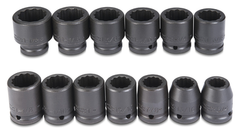 Proto® 3/4" Drive 13 Piece Impact Socket Set - 12 Point - Exact Industrial Supply