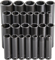 Proto® 3/8" Drive 25 Piece  Deep Impact Socket Set - 6 Point - Exact Industrial Supply