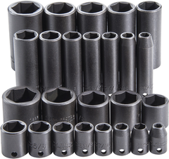 Proto® 3/8" Drive 25 Piece Impact Socket Set - 6 Point - Exact Industrial Supply