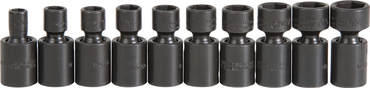 Proto® 3/8" Drive 10 Piece Metric Universal Impact Socket Set - 6 Point - Exact Industrial Supply