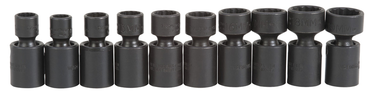 Proto® 3/8" Drive 10 Piece Metric Universal Impact Socket Set - 12 Point - Exact Industrial Supply