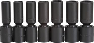 Proto® 1/2" Drive 7 Piece Deep Metric Universal Impact Socket Set - 6 Point - Exact Industrial Supply