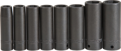 Proto® 1/2" Drive 8 Piece Deep Impact Socket Set - 6 Point - Exact Industrial Supply