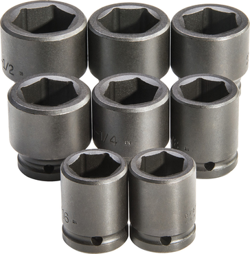 Proto® 3/4" Drive 8 Piece Impact Socket Set - 6 Point - Exact Industrial Supply