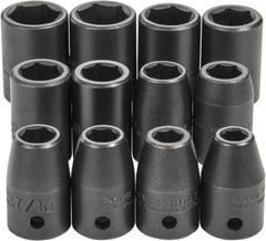 Proto® 1/2" Drive 12 Piece Impact Socket Set - 6 Point - Exact Industrial Supply