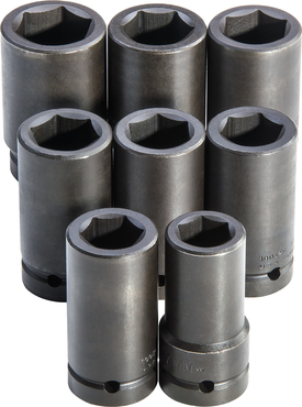 Proto® 1" Drive 8 Piece Deep Metric Impact Socket Set - 6 Point - Exact Industrial Supply