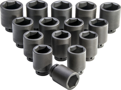 Proto® 1" Drive 15 Piece Deep Impact Socket Set - 6 Point - Exact Industrial Supply