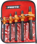Proto® Tether-Ready 5 Piece Cold Chisel Set - Exact Industrial Supply