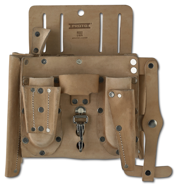 Proto® Leather Extra Capacity 14-Pocket Electrician's Pouch - Exact Industrial Supply