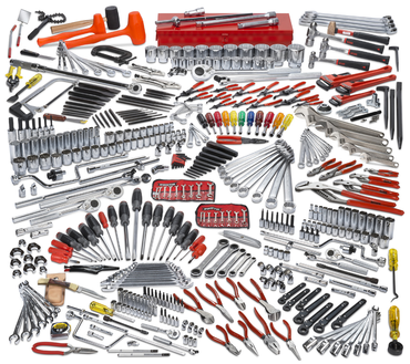 Proto® 453 Piece Intermediate Tool Set With Roller Cabinet J453441-8RD and Top Chest J453427-6RD - Exact Industrial Supply