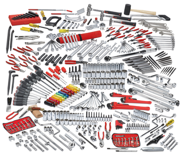 Proto® 411 Piece Advanced Maintenance Tool Set With Roller Cabinet J442742-7RD and Top Chest J442719-8RD - Exact Industrial Supply