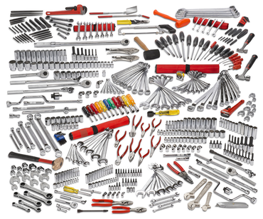 Proto® 497 Piece Master Technician Maintenance Tool Set With Roller Cabinet J453441-8RD and Top Chest J453427-6RD - Exact Industrial Supply