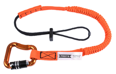 Proto® Elastic Lanyard With Triple Lock Carabiner - 15 lb. - Exact Industrial Supply