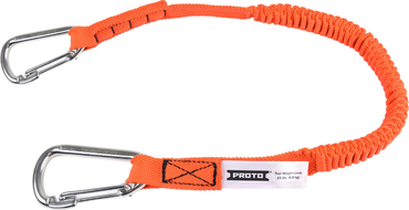 Proto® Elastic Lanyard With 2 Stainless Steel Carabiners - 25 lb. - Exact Industrial Supply