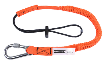 Proto® Elastic Lanyard With Screw Gate Carabiner - 15 lb. - Exact Industrial Supply