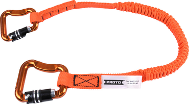 Proto® Elastic Lanyard With 2 Triple Lock Carabiners - 20 lb. - Exact Industrial Supply