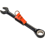 Proto® Tether-Ready Black Chrome Combination Non-Reversible Ratcheting Wrench 9/16" - Spline - Exact Industrial Supply