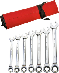 Proto® 7 Piece Full Polish Metric Ratcheting Wrench Set - 12 Point - Exact Industrial Supply