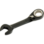 Proto® Black Chrome Combination Stubby Reversible Ratcheting Wrench 11/16" - Spline - Exact Industrial Supply