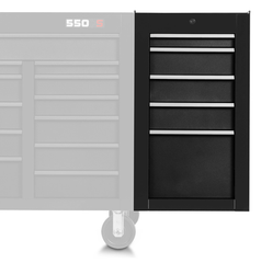 Proto® 550S Side Cabinet - 5 Drawer, Dual Black - Exact Industrial Supply