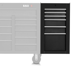 Proto® 550S Side Cabinet - 6 Drawer, Dual Black - Exact Industrial Supply