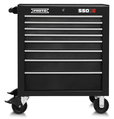 Proto® 550S 34" Roller Cabinet - 8 Drawer, Dual Black - Exact Industrial Supply