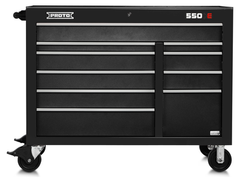 Proto® 550E 50" Power Workstation - 10 Drawer, Dual Black - Exact Industrial Supply