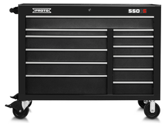 Proto® 550S 50" Workstation - 12 Drawer, Dual Black - Exact Industrial Supply